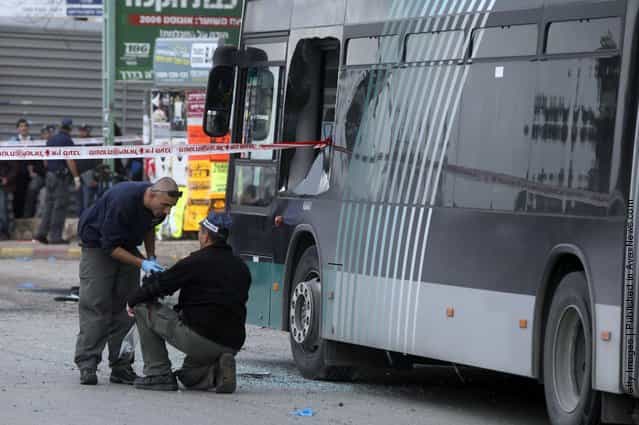 Bomb Explodes At Jerusalem Bus Stop