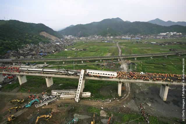 Train Derailed In East China