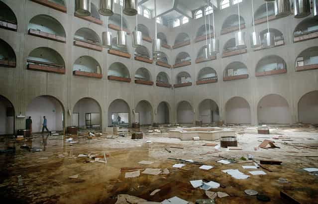 The inside of the Sheraton Hotel, scene of alleged looting, in Basra, southern Iraq, on April 8, 2003. (Photo by Simon Walker/Reuters/The Atlantic)