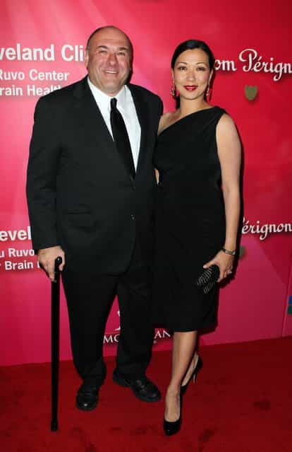 From left, Actor James Gandolfini arrives with his wife Deborah Lin at the Keep Memory Alive 16th Annual [Power of Love Gala] honoring Muhammad Ali with his 70th birthday celebration on Saturday, February 18, 2012, in Las Vegas. (Photo by Jeff Bottari/AP Photo)