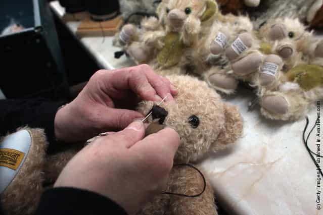 Merrythought Staff Make Commemorative Teddy Bears Ahead Of The Royal Wedding And Olympics