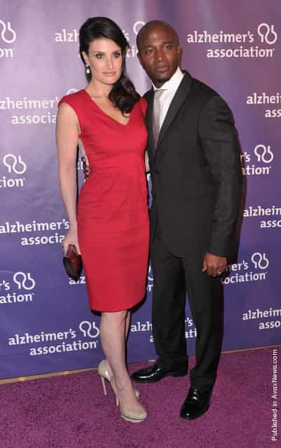 Actress Idina Menzel and actor Taye Diggs