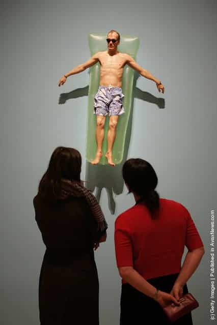An exhibition piece entitled Drift is seen ahead of the opening of the new Ron Mueck exhibition