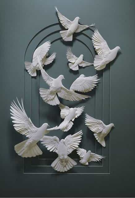 Paper Sculpture by Calvin Nicholls