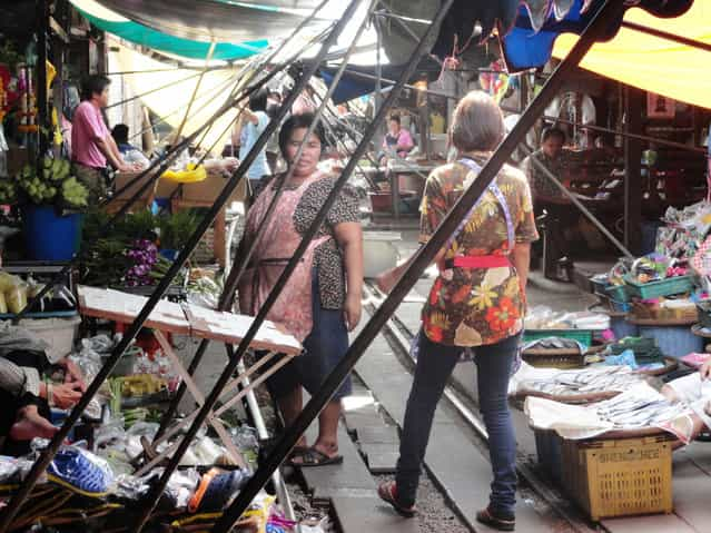 Maeklong Railway Market. (Photo by Fabio Achilli)