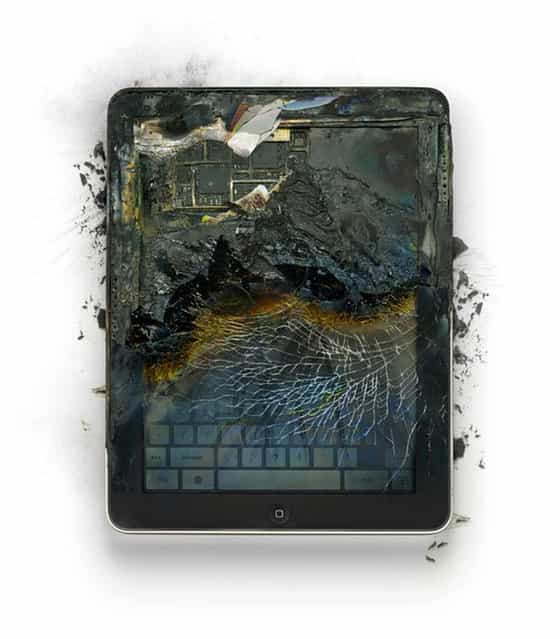 Artist Destroys Apple Products