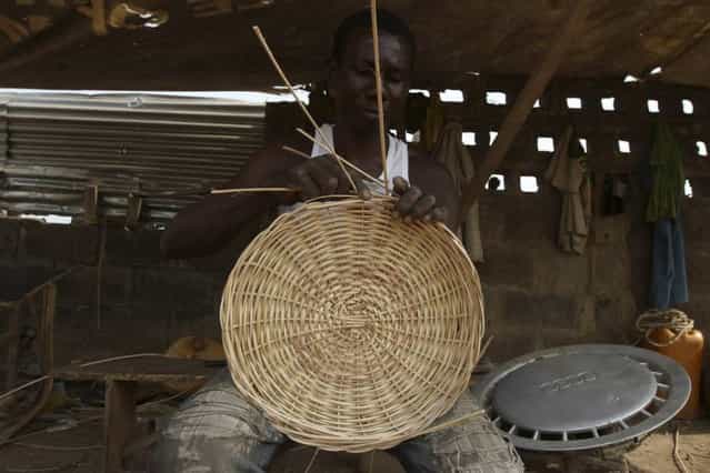 African Car Made From Woven Raffia Palm