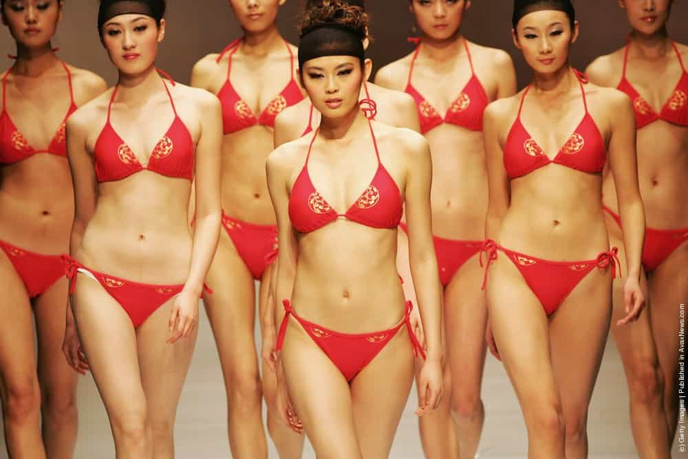 Model walks the runway in Hosa swimwear at the China Fashion Week 2008/2009...